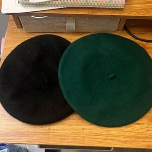 green and black berets hat